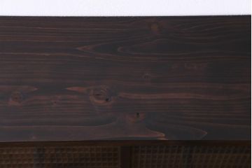 ラフジュ工房オリジナル　味わい深い建具をリメイクした壁掛け戸棚(ウォールシェルフ、収納棚)(1)