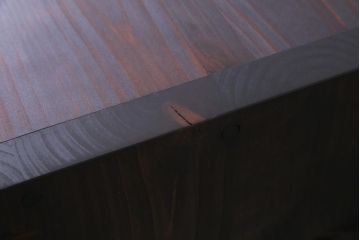 ラフジュ工房オリジナル　味わい深い建具をリメイクした壁掛け戸棚(ウォールシェルフ、収納棚)(1)