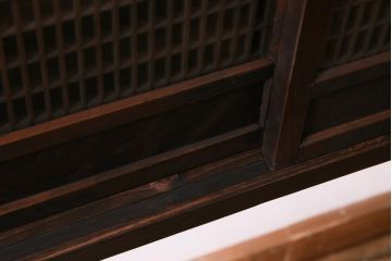ラフジュ工房オリジナル　味わい深い建具をリメイクした壁掛け戸棚(ウォールシェルフ、収納棚)(1)