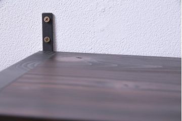 ラフジュ工房オリジナル　味わい深い建具をリメイクした壁掛け戸棚(ウォールシェルフ、収納棚)(1)