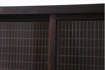 ラフジュ工房オリジナル　味わい深い建具をリメイクした壁掛け戸棚(ウォールシェルフ、収納棚)(2)