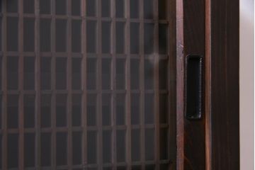 ラフジュ工房オリジナル　味わい深い建具をリメイクした壁掛け戸棚(ウォールシェルフ、収納棚)(2)