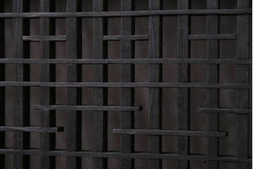 大正ロマン　ステンドグラス入りリメイク　モダンなデザインの欄間(明り取り、はめ殺し)