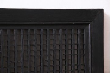 大正ロマン　ステンドグラス入りリメイク　モダンなデザインの欄間(明り取り、はめ殺し)