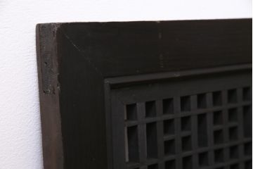 大正ロマン　ステンドグラス入りリメイク　モダンなデザインの欄間(明り取り、はめ殺し)