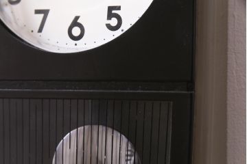 アンティーク雑貨　昭和レトロ　愛知時計電機(Aichi)　Superior　30DAY　手巻き　ゼンマイ式振り子時計(柱時計、掛け時計)