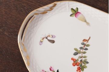 アンティーク雑貨　中古　ハンガリー　HEREND(ヘレンド)　FRC　サンドイッチトレイ(ケーキトレイ)
