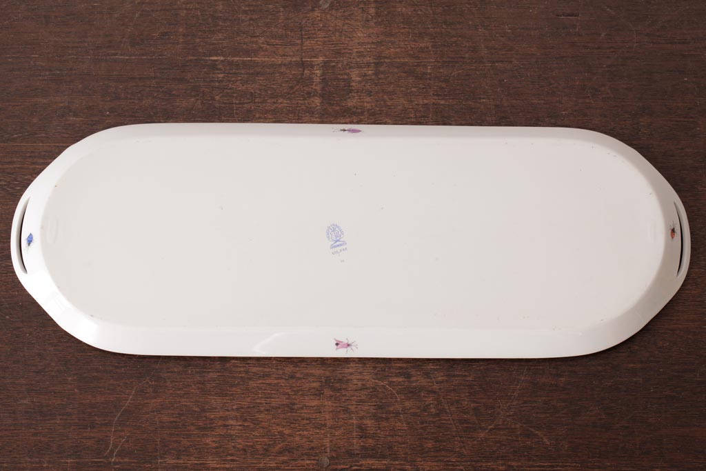 アンティーク雑貨　中古　ハンガリー　HEREND(ヘレンド)　FRC　サンドイッチトレイ(ケーキトレイ)