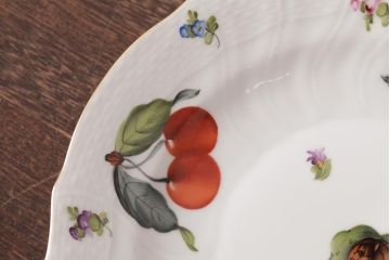 中古　ハンガリー　HEREND(ヘレンド)　FRN　フルーツネッカー　23cmプレート(サラダ皿、洋食器)