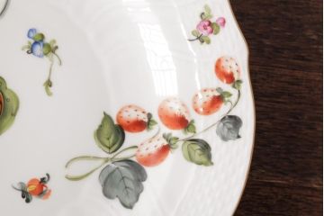 中古　ハンガリー　HEREND(ヘレンド)　FRN　フルーツネッカー　23cmプレート(サラダ皿、洋食器)