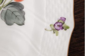 中古　ハンガリー　HEREND(ヘレンド)　FRN　フルーツネッカー　23cmプレート(サラダ皿、洋食器)