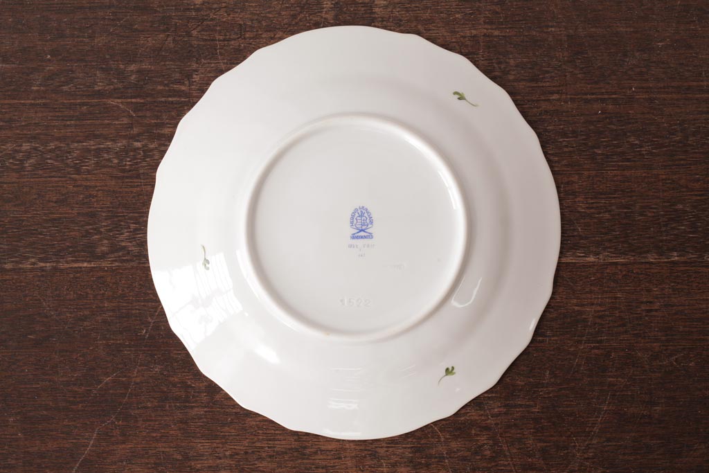 中古　ハンガリー　HEREND(ヘレンド)　FRN　フルーツネッカー　23cmプレート(サラダ皿、洋食器)