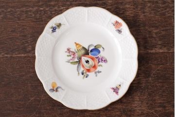 中古　ハンガリー　HEREND(ヘレンド)　フルーツコンポジション　15cmプレート2枚セット(ケーキ皿、パン皿)