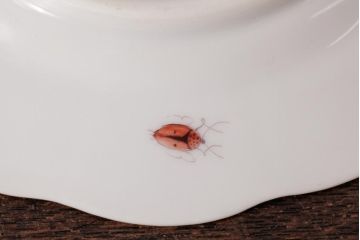 中古　ハンガリー　HEREND(ヘレンド)　フルーツコンポジション　15cmプレート2枚セット(ケーキ皿、パン皿)