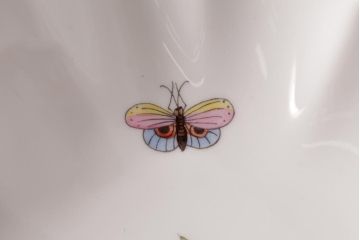 中古　ハンガリー　HEREND(ヘレンド)　RO　ロスチャイルドバード　ナッツディッシュ(長方型ボウル)