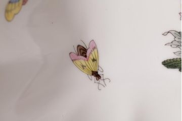 中古　ハンガリー　HEREND(ヘレンド)　RO　ロスチャイルドバード　ナッツディッシュ(長方型ボウル)