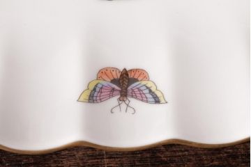 中古　ハンガリー　HEREND(ヘレンド)　RO　ロスチャイルドバード　ナッツディッシュ(長方型ボウル)