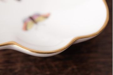 中古　ハンガリー　HEREND(ヘレンド)　RO　ロスチャイルドバード　ナッツディッシュ(長方型ボウル)