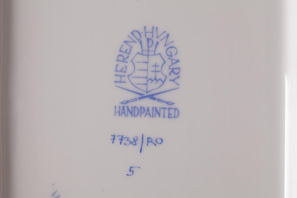 中古　ハンガリー　HEREND(ヘレンド)　RO　ロスチャイルドバード　ナッツディッシュ(長方型ボウル)