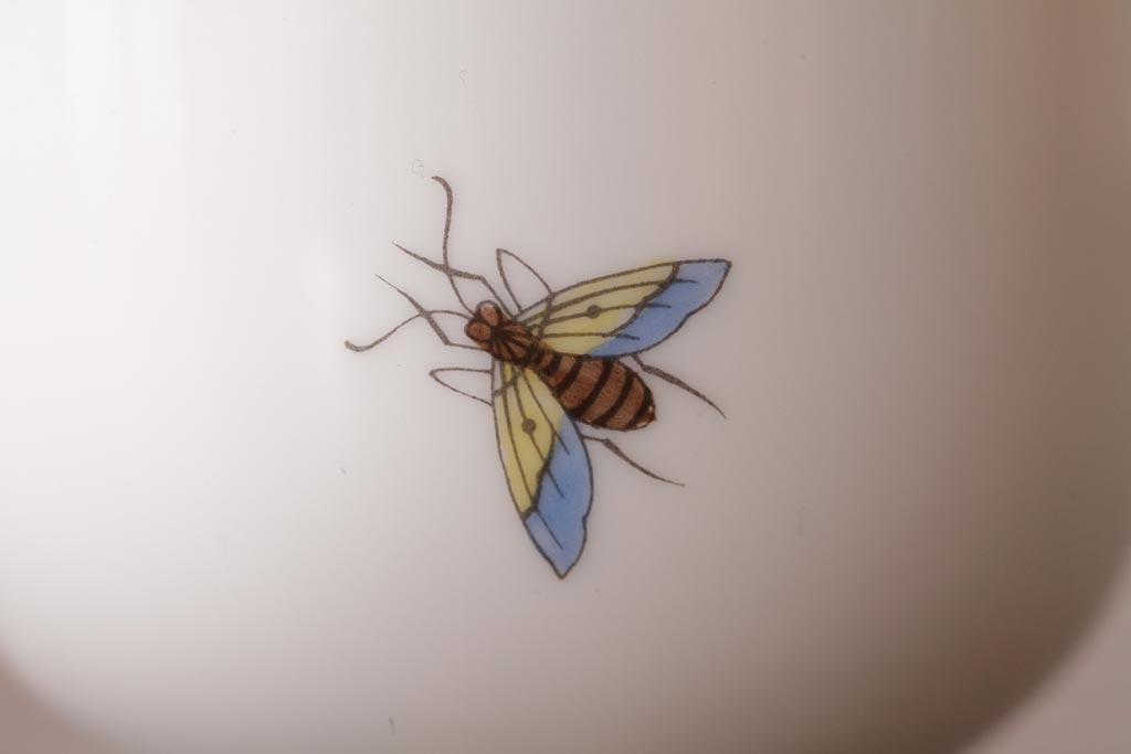 中古美品　HEREND HVNGARY(ヘレンド)　ロスチャイルドバード　モカカップ&ソーサー(洋食器)(定価約2万6千円)