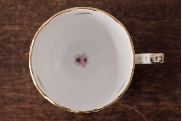 中古美品　HEREND HVNGARY(ヘレンド)　ロスチャイルドバード　モカカップ&ソーサー(洋食器)(定価約2万6千円)