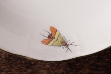 中古美品　HEREND HVNGARY(ヘレンド)　ロスチャイルドバード　モカカップ&ソーサー(洋食器)(定価約2万6千円)