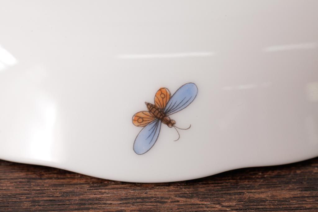 中古美品　HEREND HVNGARY(ヘレンド)　ロスチャイルドバード　モカカップ&ソーサー(洋食器)(定価約2万6千円)