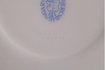 中古美品　HEREND HVNGARY(ヘレンド)　ロスチャイルドバード　モカカップ&ソーサー(洋食器)(定価約2万6千円)