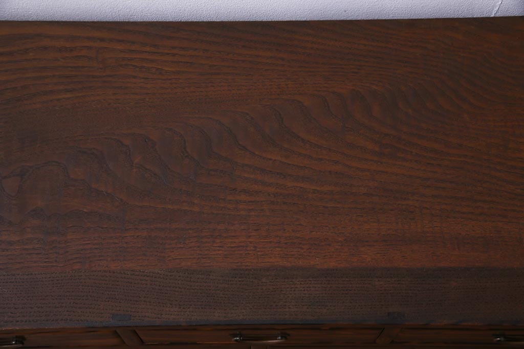 アンティーク家具　大正昭和初期　黒柿貼り　シックな和の雰囲気が格好良い引き出し(ローチェスト、小引き出し)