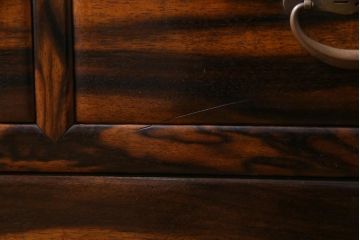 アンティーク家具　大正昭和初期　黒柿貼り　シックな和の雰囲気が格好良い引き出し(ローチェスト、小引き出し)