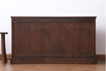 中古　北海道民芸家具　リメイク　シックな雰囲気漂うローチェスト(引き出し、テレビボード)(1)