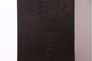 ヴィンテージ家具　ビンテージ　伝統工芸　軽井沢彫り　和モダンな雰囲気漂う本箱(収納棚)