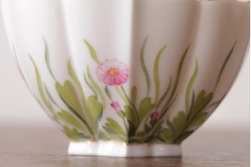 中古美品　HEREND HVNGARY(ヘレンド)　DAISY(デイジー)　カップ&ソーサー(洋食器)(定価約6万千円)