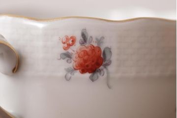 中古美品　HEREND HVNGARY(ヘレンド)　フルーツコンポジション　カップ&ソーサー2客セット(洋食器)(定価約9万7千円)