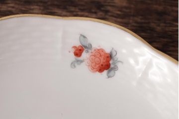 中古美品　HEREND HVNGARY(ヘレンド)　フルーツコンポジション　カップ&ソーサー2客セット(洋食器)(定価約9万7千円)