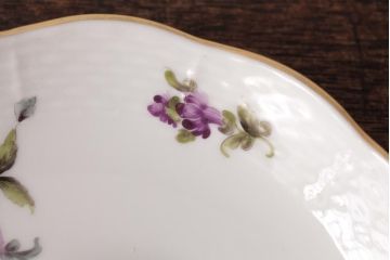 中古美品　HEREND HVNGARY(ヘレンド)　フルーツコンポジション　カップ&ソーサー2客セット(洋食器)(定価約9万7千円)