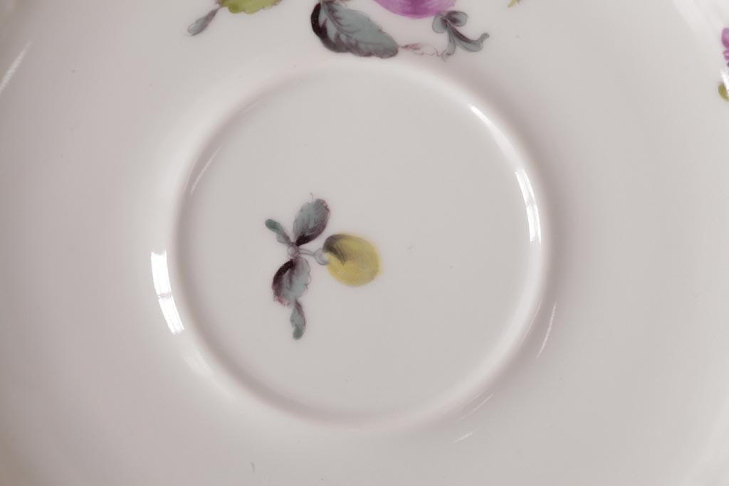 中古美品　HEREND HVNGARY(ヘレンド)　フルーツコンポジション　カップ&ソーサー2客セット(洋食器)(定価約9万7千円)