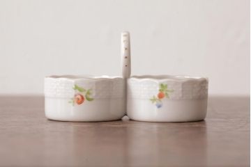 中古　ハンガリー　HEREND(ヘレンド)　PBG　ブルーガーランド ミルフルール　小皿セット(ツインセラー、ジュエリートレイ)