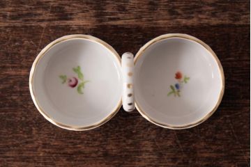 中古　ハンガリー　HEREND(ヘレンド)　PBG　ブルーガーランド ミルフルール　小皿セット(ツインセラー、ジュエリートレイ)