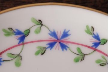 中古　ハンガリー　HEREND(ヘレンド)　PBG　ブルーガーランド ミルフルール　小皿セット(ツインセラー、ジュエリートレイ)