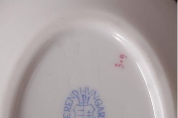 中古　ハンガリー　HEREND(ヘレンド)　PBG　ブルーガーランド ミルフルール　小皿セット(ツインセラー、ジュエリートレイ)