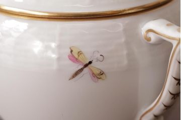 アンティーク雑貨　中古　ハンガリー　HEREND(ヘレンド)　フルーツコンポジション　ティーセット(シュガーポット、クリーマー)