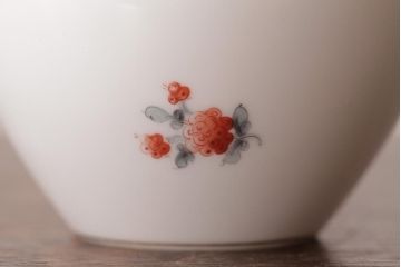 アンティーク雑貨　中古　ハンガリー　HEREND(ヘレンド)　フルーツコンポジション　ティーセット(シュガーポット、クリーマー)