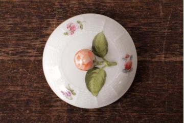 アンティーク雑貨　中古　ハンガリー　HEREND(ヘレンド)　フルーツコンポジション　ティーセット(シュガーポット、クリーマー)