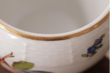 アンティーク雑貨　中古　ハンガリー　HEREND(ヘレンド)　フルーツコンポジション　ティーセット(シュガーポット、クリーマー)