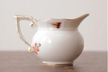 アンティーク雑貨　中古　ハンガリー　HEREND(ヘレンド)　フルーツコンポジション　ティーセット(シュガーポット、クリーマー)
