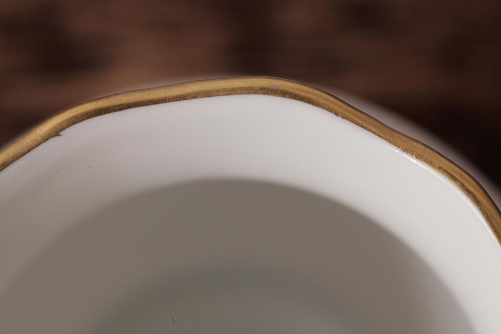 アンティーク雑貨　中古　ハンガリー　HEREND(ヘレンド)　フルーツコンポジション　ティーセット(シュガーポット、クリーマー)