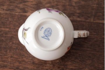 アンティーク雑貨　中古　ハンガリー　HEREND(ヘレンド)　フルーツコンポジション　ティーセット(シュガーポット、クリーマー)