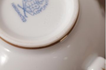 アンティーク雑貨　中古　ハンガリー　HEREND(ヘレンド)　フルーツコンポジション　ティーセット(シュガーポット、クリーマー)