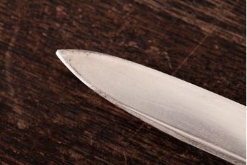 アンティーク雑貨　イギリスアンティーク　Victorian(ヴィクトリアン)　Sheffield(シェフィールド)　白蝶貝　スターリングシルバー(銀製)　ペーパーナイフ(レターオープナー)